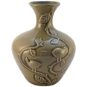  Haeger Potteries Avian Green Tea 15 High Ceramic Vase 