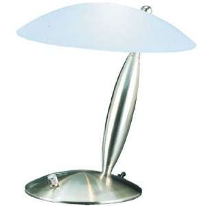   New Toadstool 18H Polished Steel Table Lamp w/ Bulb