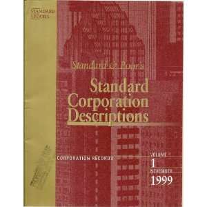  Standard & Poors Standard Corporation Descriptions 