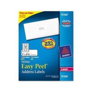 Avery 5160 Easy Peel White Address Labels for Laser Printers, 1 x 2 5 