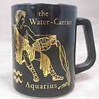 NEW Coffee Mug Signed Zodiac AQUARIUS Ceramic MARA Art  