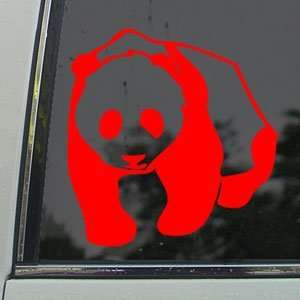  Panda Bear Cute Large Car Red Decal Truck Window Red 