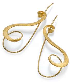 Shraga Arad Charming Beautiful 24K GP Leaves Earrings Pair Free 