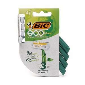  BIC EcoLutions Sensitive Disposable Shaver for Men and 