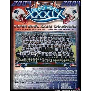  Patriots    Super Bowl 2004 New England Patriots    13 x 16 Plaque
