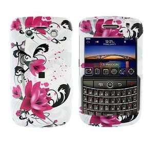 Onyx 9700 PDA Cell Phone Red Flower on White Design Protective Case 