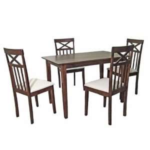  Glory 5 Piece Dinette (Chocolate) (29.25H x 27.75W x 45 