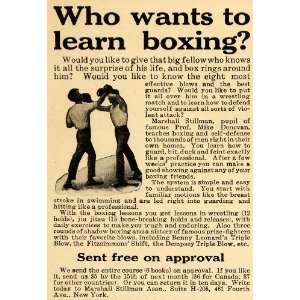  1921 Ad Marshall Stillman Boxing Lessons Mike Donovan 
