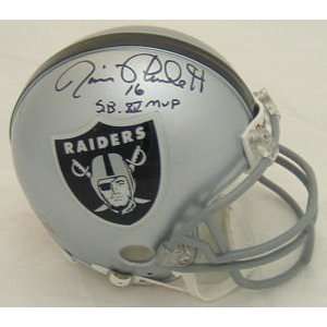 Jim Plunkett Signed Oakland Raiders Mini Helmet W/sb Xv 