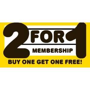    3x6 Vinyl Banner   Gym Membership Two for One 