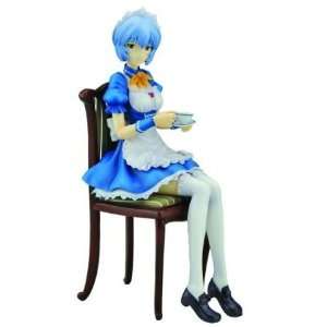  Evangelion Rei Ayanami Maid Dark Blue Statue Figure Toys 