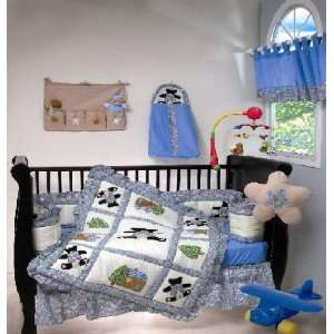  New 9 pc Black Bear Baby Girl Crib Bedding Set Baby