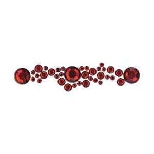 Crystal Stickers Clusters 3/Pkg Round Ruby 