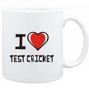 Mug White I love Test Cricket  Sports 