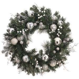  Ball/Berry/Twig/Pine 24 Artificial Wreath