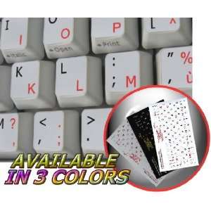  FRENCH AZERTY ENGLISH NON TRANSPARENT KEYBOARD STICKERS 