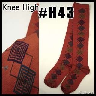 New Womens Knee High Boot Warm Socks Argyle Animal 9 11  