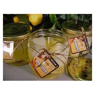 Lemon Meringue Scented Gel Wax Candle in Preserve Jar 10 Oz.