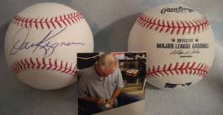Dave Kingman Cubs Mets Gaints Signed OML Baseball w/PIC  