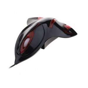  Valkyrie Fighter Shaped USB Optical Mouse   Black 