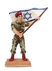 Israeli soldier zahal Tzahal figurine Israel flag gift soldado 
