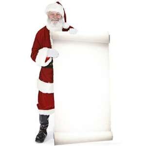  Santa with Large Sign   Christmas Lifesize Cardboard 