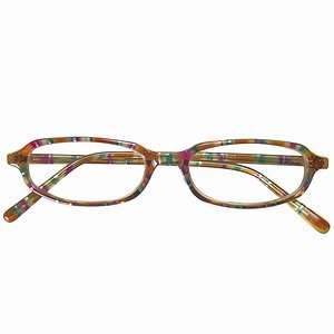 Zoom (B34) Reading Glasses, Plastic Frame Hand Painted Multi Colors 