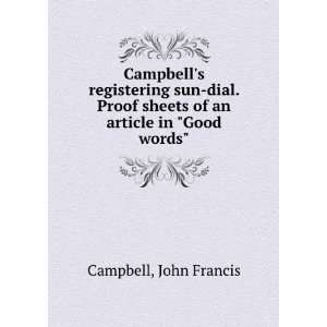   sheets of an article in Good words. John Francis Campbell Books