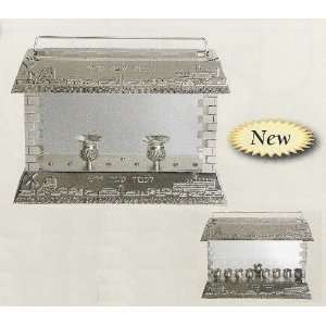  Silverplated Traditional Menorah and Shabbath Candle 