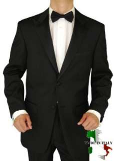    Giorgio Mens Tuxedo Suit 2 Button Peak Lapel Black Clothing