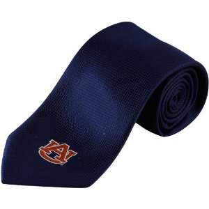  NCAA Auburn Tigers Navy Blue Woven Silk Tie Sports 