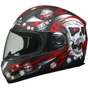 AFX FX 90 Skull Helmet   Medium/Red Skull
