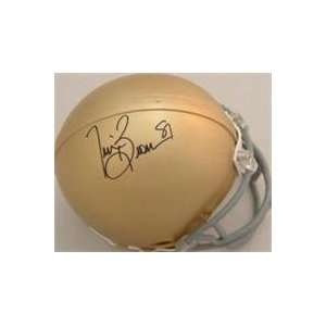  Tim Brown autographed Football Mini Helmet (NOTRE DAME 