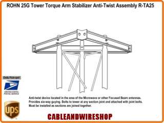 ROHN 25G Tower Torque Arm Stabilizer Assembly R TA25 610074819646 