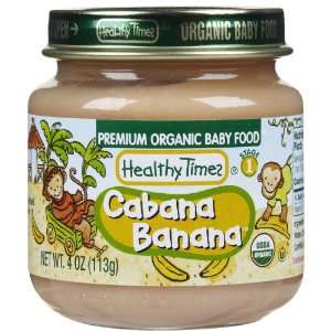   Times Premium Organic Baby Food, Cabana Banana, Stage 1, 4 oz Baby