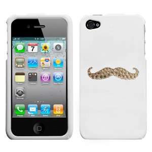   Rhinestone Bling Bling Mustache for At&t Sprint Verizon Iphone 4