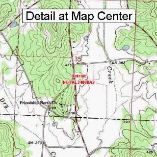  USGS Topographic Quadrangle Map   Detroit, Alabama (Folded 