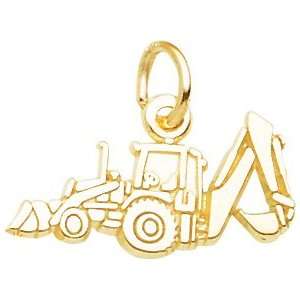  Rembrandt Charms Backhoe Charm, Gold Plated Silver 