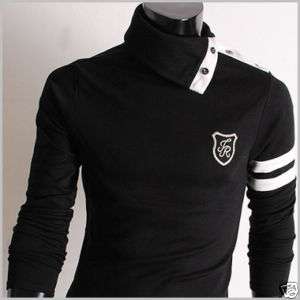 Mens casual slim fit new design turtle neck T shirts  