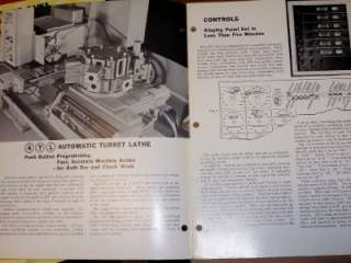 Vtg Jones&Lamson Machine Tool Catalog~Turret Lathe ATL  