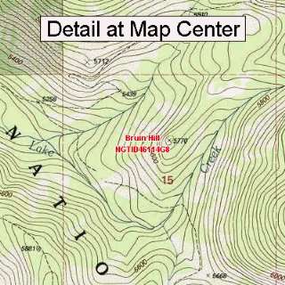 USGS Topographic Quadrangle Map   Bruin Hill, Idaho (Folded/Waterproof 