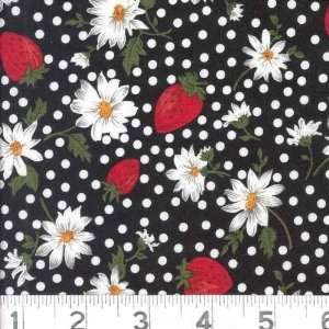  45 Wide English Collection Daisy Black Fabric By The 