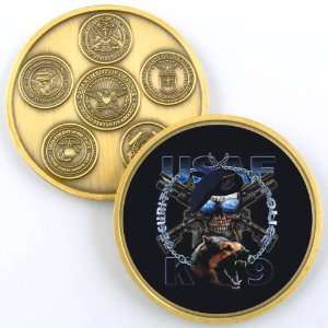   FORCE SECURITY TEAM K 9 PHOTO CHALLENGE COIN YP461 