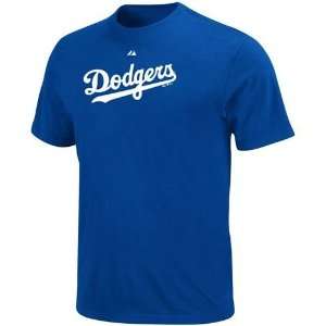  Los Angeles Dodgers Wordmark Logo T Shirt (Blue) Sports 