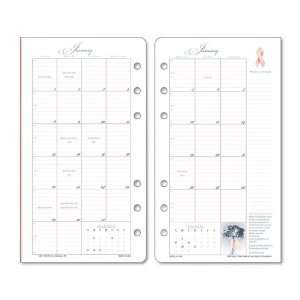  Day Timer® 11235 0901 Pink Ribbon Monthly Dated Looseleaf 