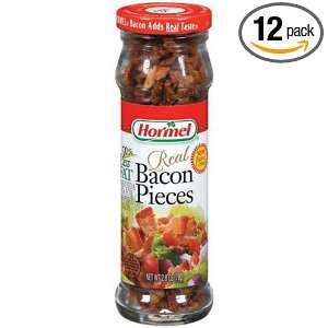 Hormel Real Bacon Pieces, 2.8 Ounce Glass Jars (Pack of 12)  