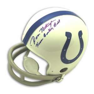 Don Nottingham Autographed Baltimore Colts Mini Helmet inscribed Human 