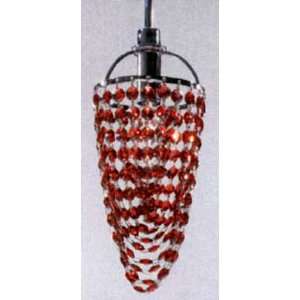   Strass Contemporary Crystal Pendant in Red  Bordeaux
