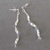 Adorable 2 Tone Heart Sterling Silver Earrings  