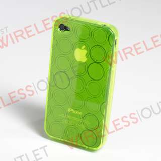 TPU Silicone Case Cover for ATT Apple iPhone 4 4G Green  